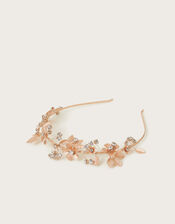 Gardenia Flower Metal Headband, , large