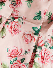 Rose Print Duchess Twill Dress	, Pink (PINK), large