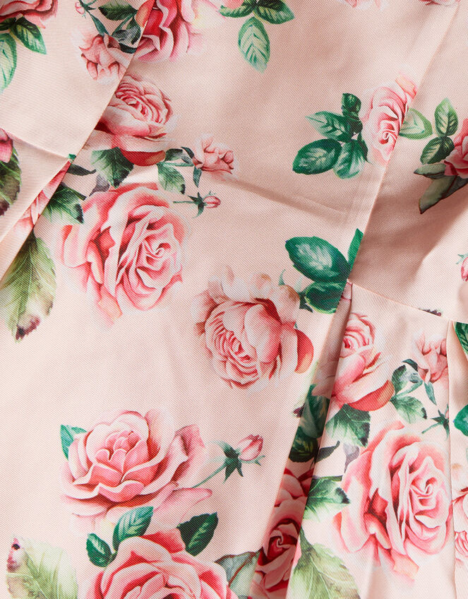 Rose Print Duchess Twill Dress	, Pink (PINK), large