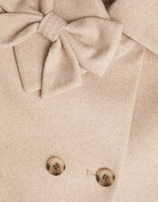 Bow Collar Coat, Camel (CAMEL), large