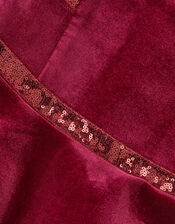Viola Sequin Velvet Party Dress, Red (RED), large