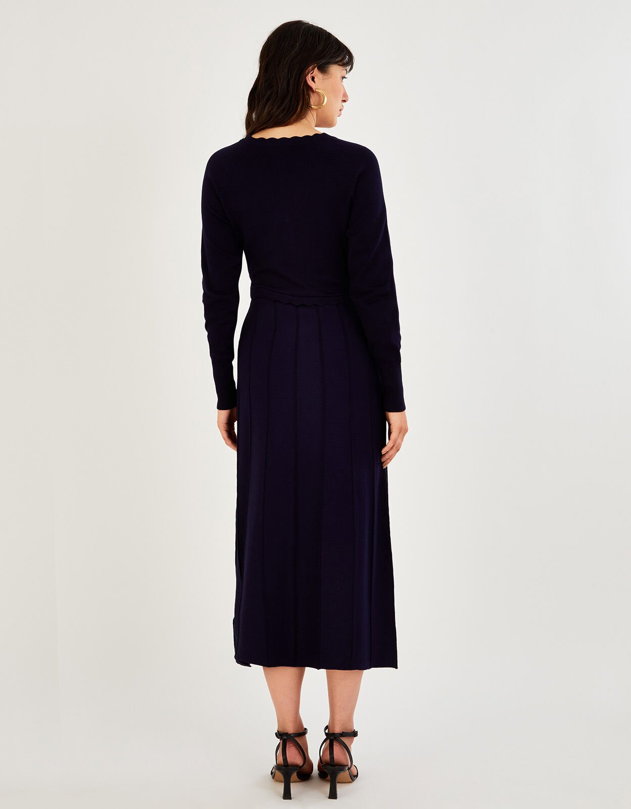 Monsoon black knitted dress store