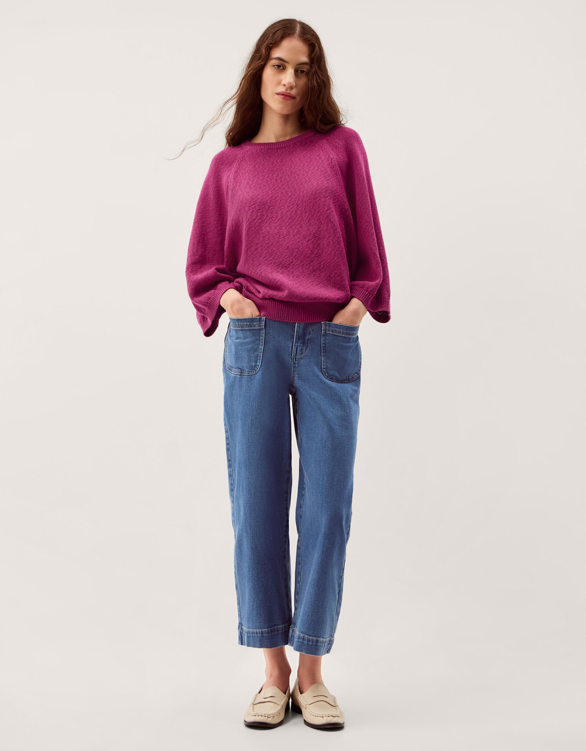 Codie ¾ Sleeve Jumper Pink