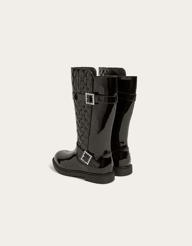 Diamante Riding Boots, Black (BLACK), large