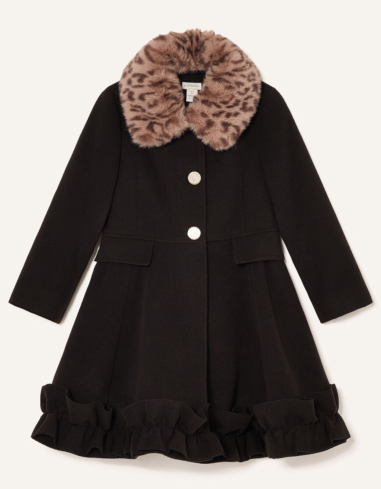 Girls frill coat store