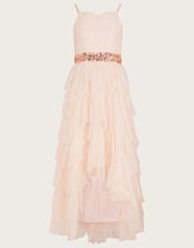 Zenaya Ruffle Prom Dress, Pink (PALE PINK), large