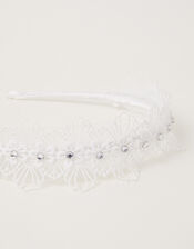 Lacey Flower Bridesmaid Headband, , large