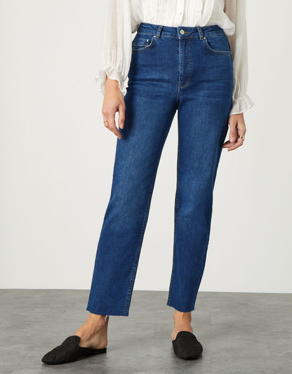 Women Women's Clothing | Mom Jeans with Recycled Cotton Blue - IS67786
