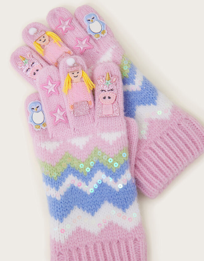 Magical Novelty Knit Gloves, Multi (MULTI), large