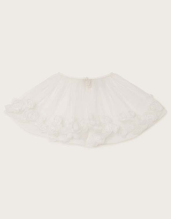 Tulle Roses Cape, Ivory (IVORY), large