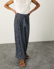 Geometric Print Jersey Maxi Skirt, Blue (BLUE), large