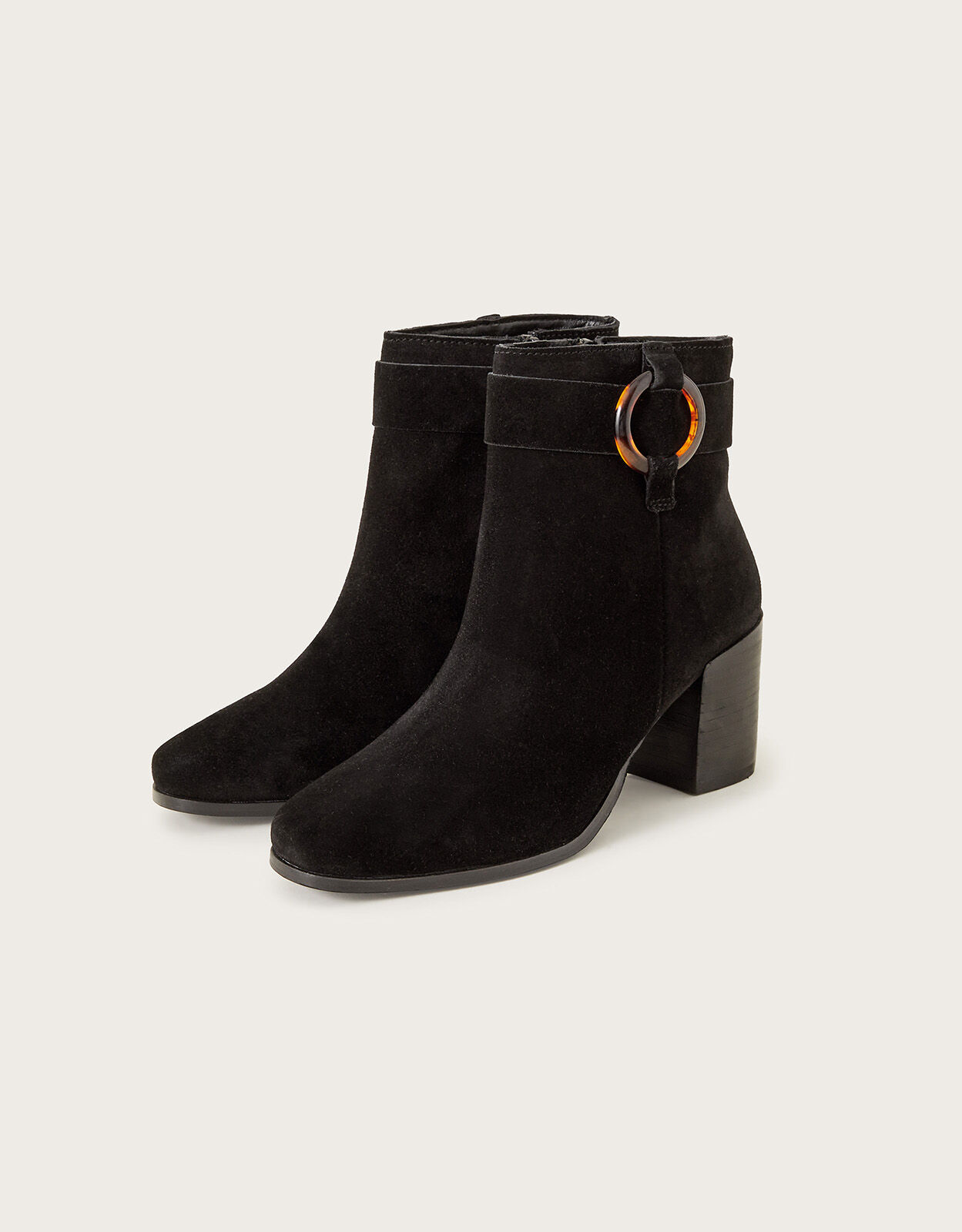 Black suede outlet buckle boots