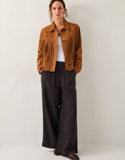 Margo Linen Blend Wide Leg Trousers, Black (BLACK), large