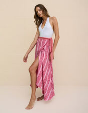 Pitusa Zig Zag Midi Wrap Skirt, , large