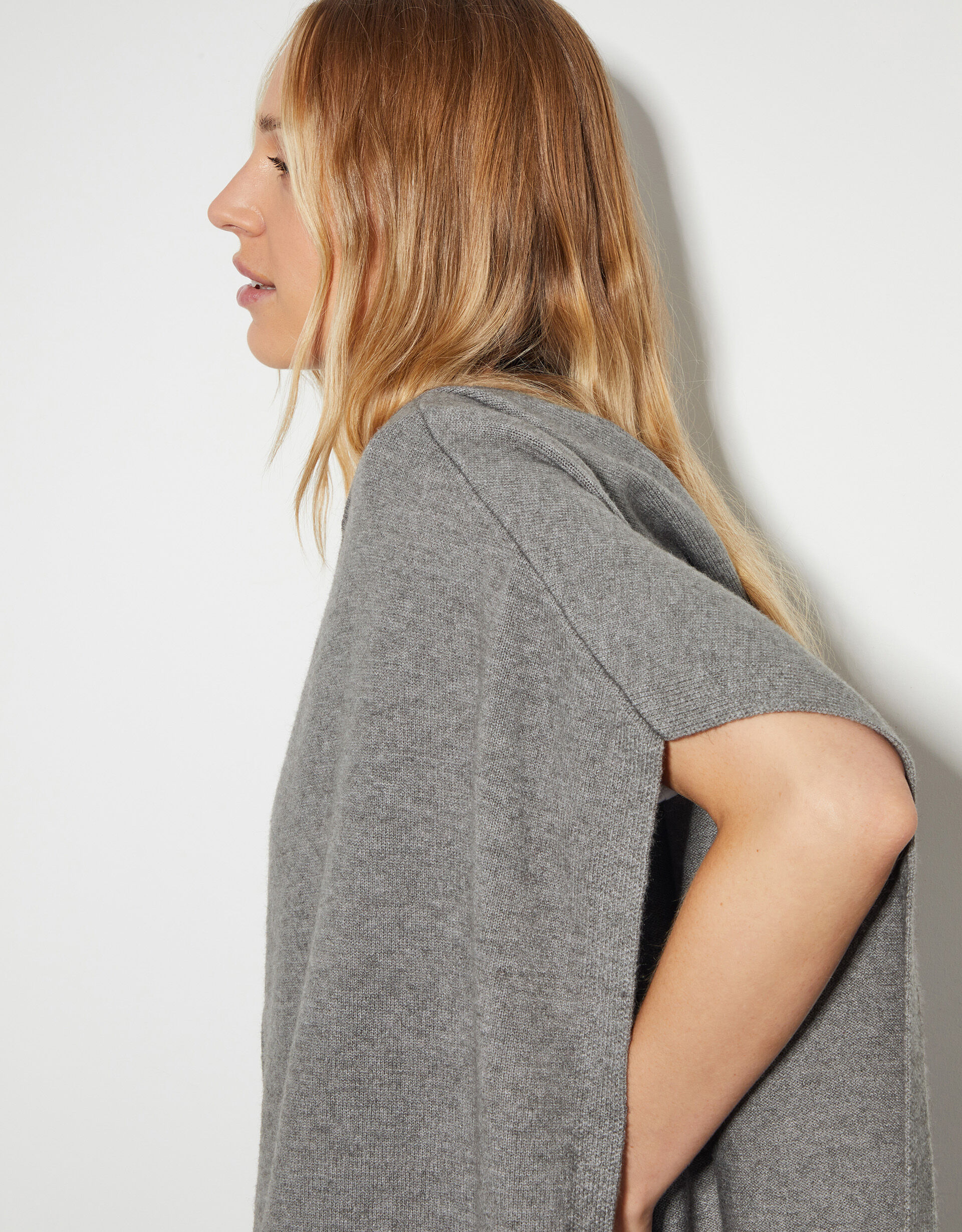 Knit Poncho Hoodie