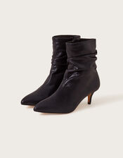Metallic Ankle Boots, Black (BLACK), large