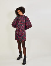 Valerie Velvet Embellished Tunic Dress, Pink (PINK), large