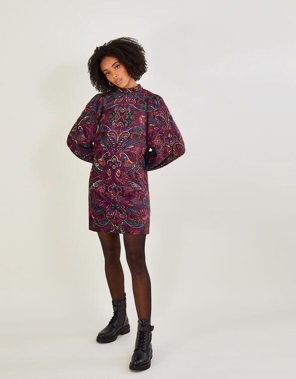 Valerie Velvet Embellished Tunic Dress, Pink (PINK), large
