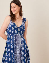 Evy Patch Print Dress Blue