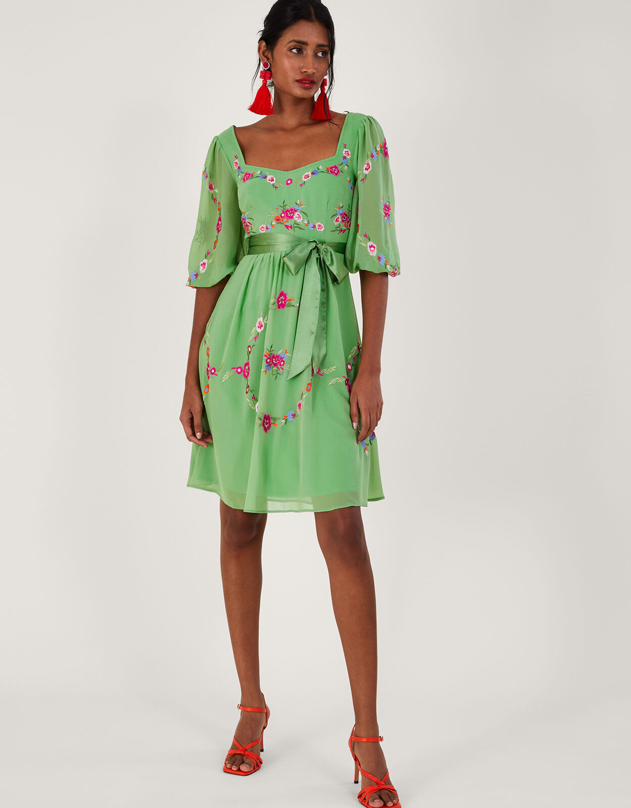 Polyester floral dress sale