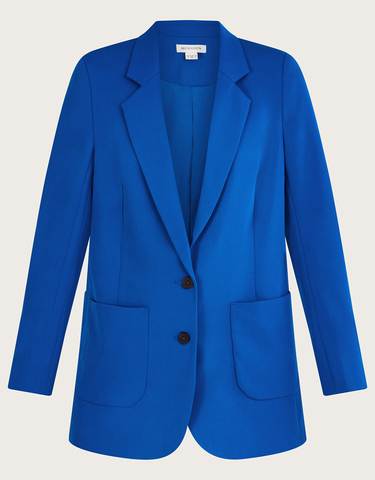 Plain blue blazer top