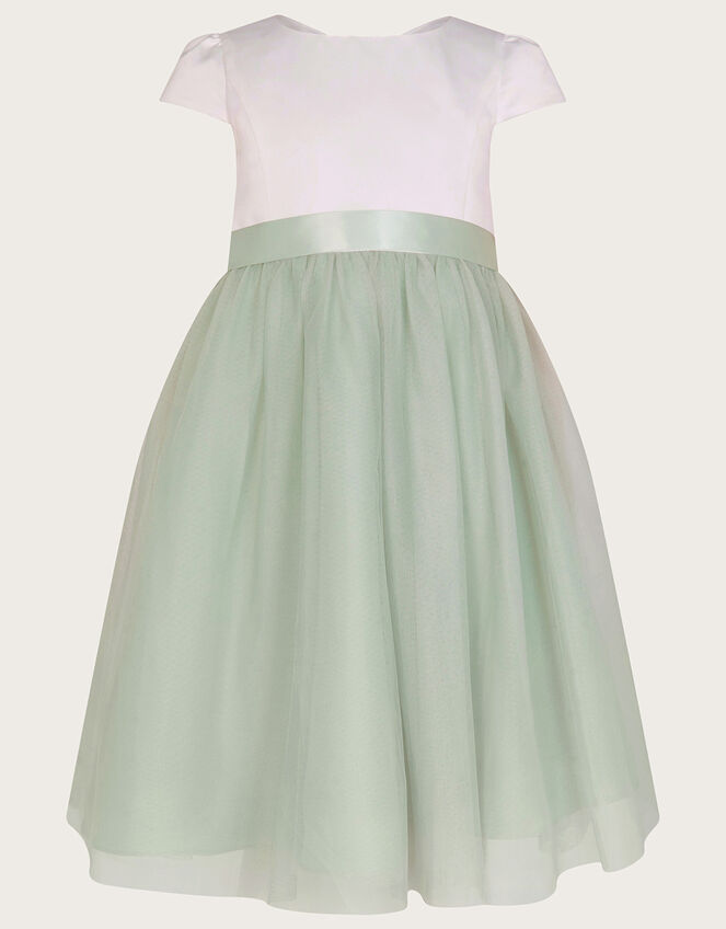 Simple green tulle bridesmaid dress, green tulle formal dress