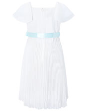 Lexis Pleated Occasion Dress in Recycled Polyester, Ivory (IVORY), large