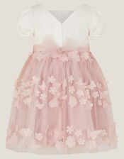 Baby Laura Appliqué Flower Scuba Dress, Pink (DUSKY PINK), large