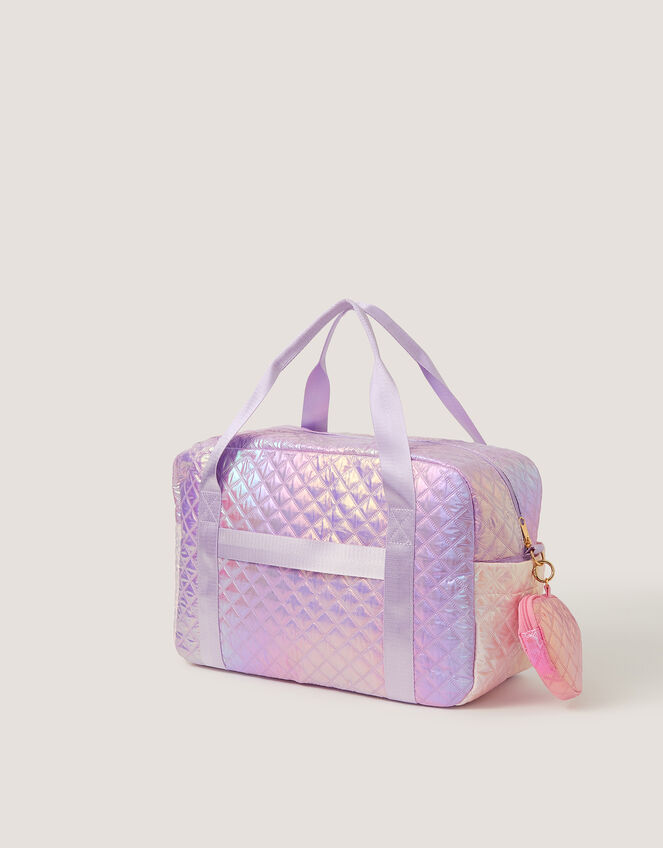 Ombr&eacute; Shimmer Quilted Duffle Bag, , large