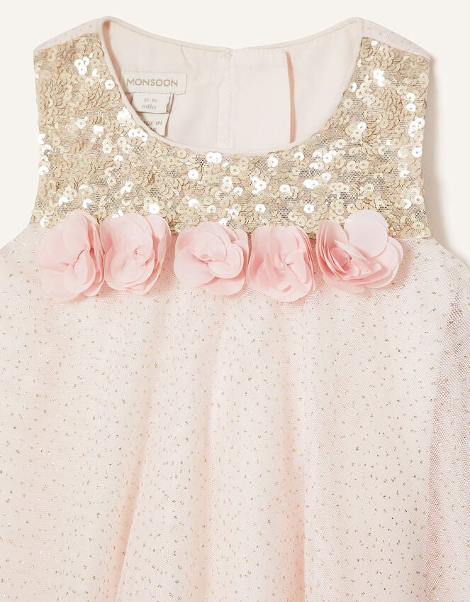 Baby Petal Sequin Swing Dress, Pink (PINK), large