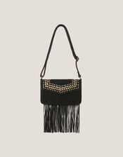 Zora Suede Fringe Crossbody Bag, , large