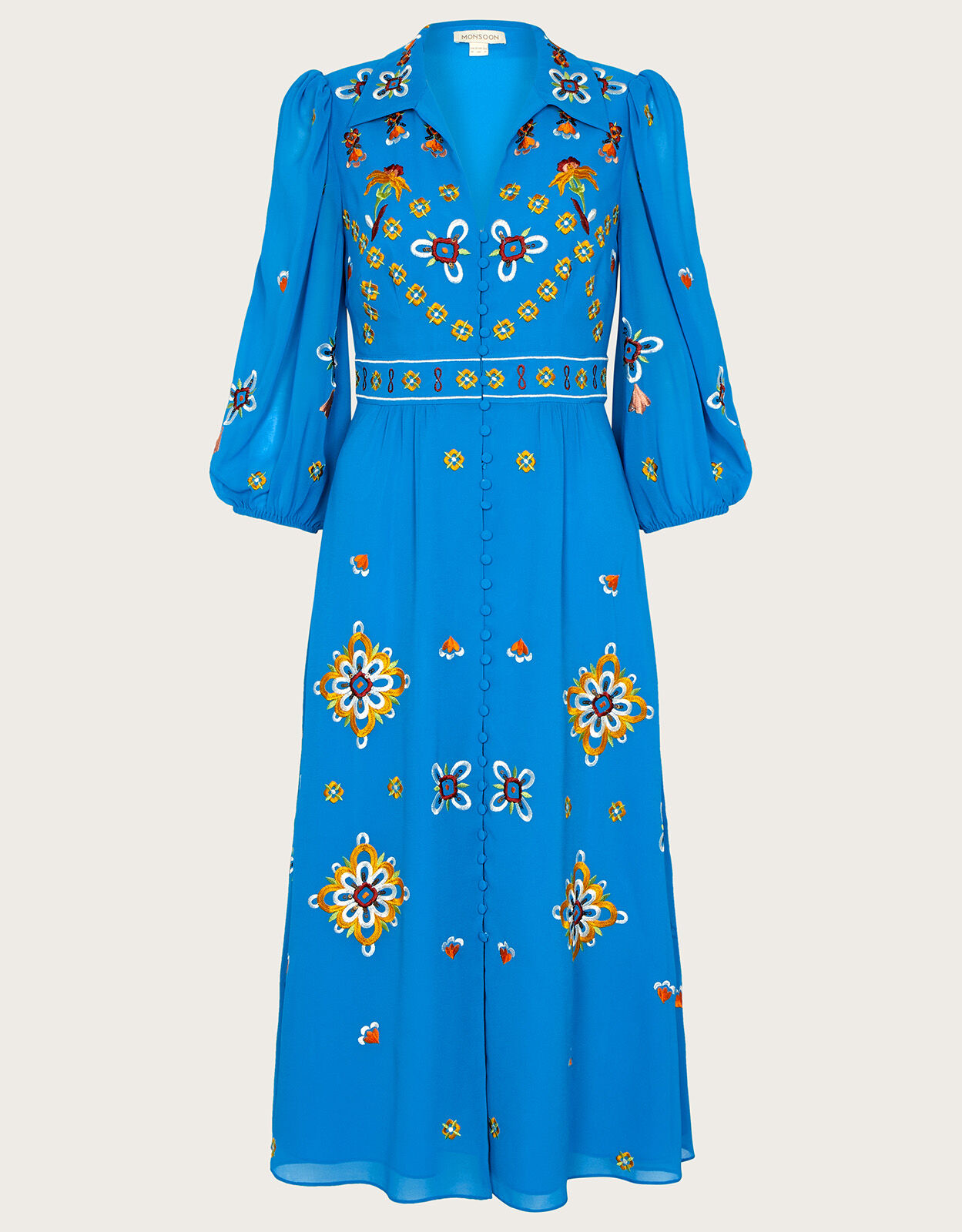 Monsoon blue sales shirt dress