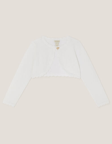 Maeve Bow Button Cardigan, Ivory (IVORY), large