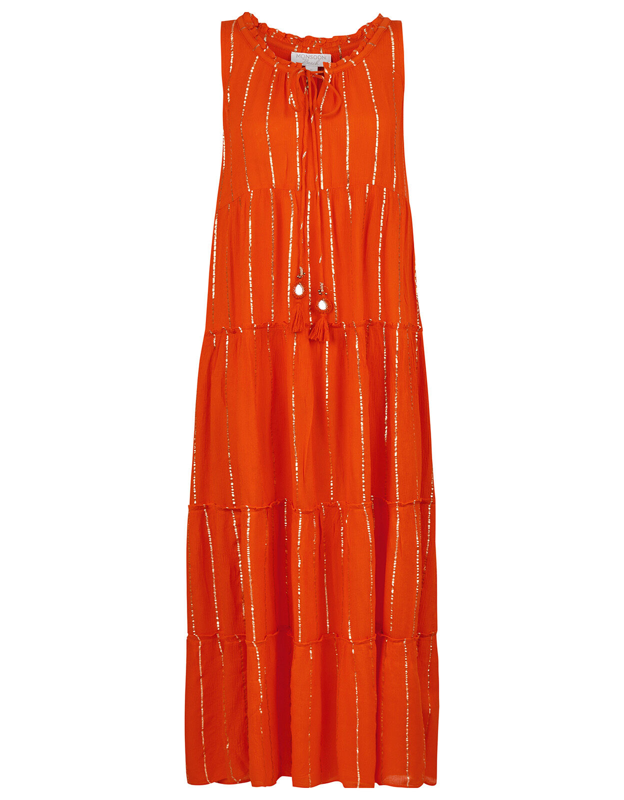 monsoon orange maxi dress