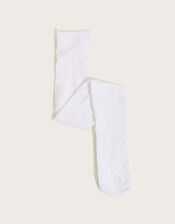 Glitter Heart Tights, White (WHITE), large