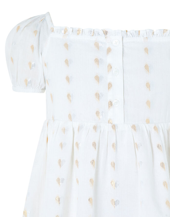 Millie Woven Heart Top, Ivory (IVORY), large