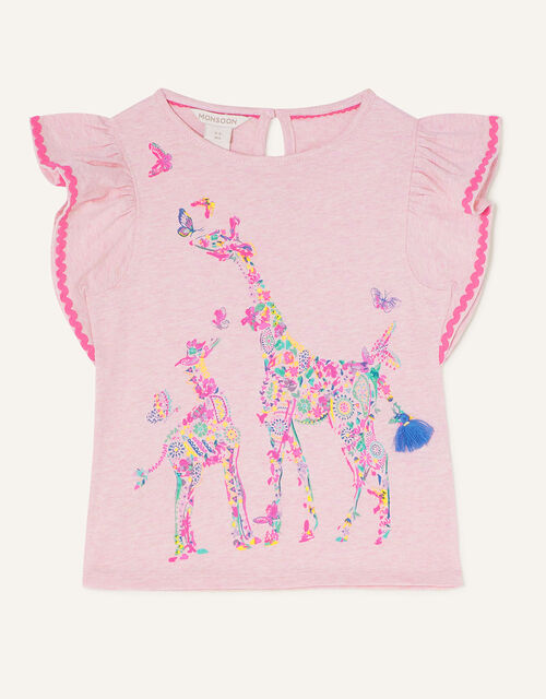 Giraffe T-Shirt WWF-UK Collaboration, Pink (PINK), large