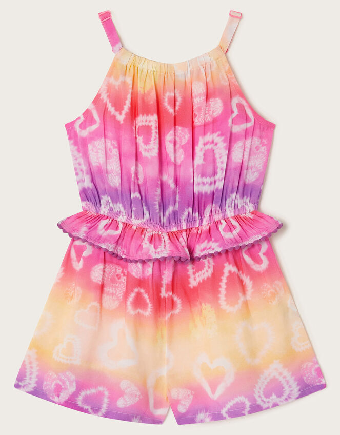  Tie Dye Heart Romper, Purple (LILAC), large