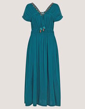 Sophia Embellished Midi Dress, Teal (TEAL), large