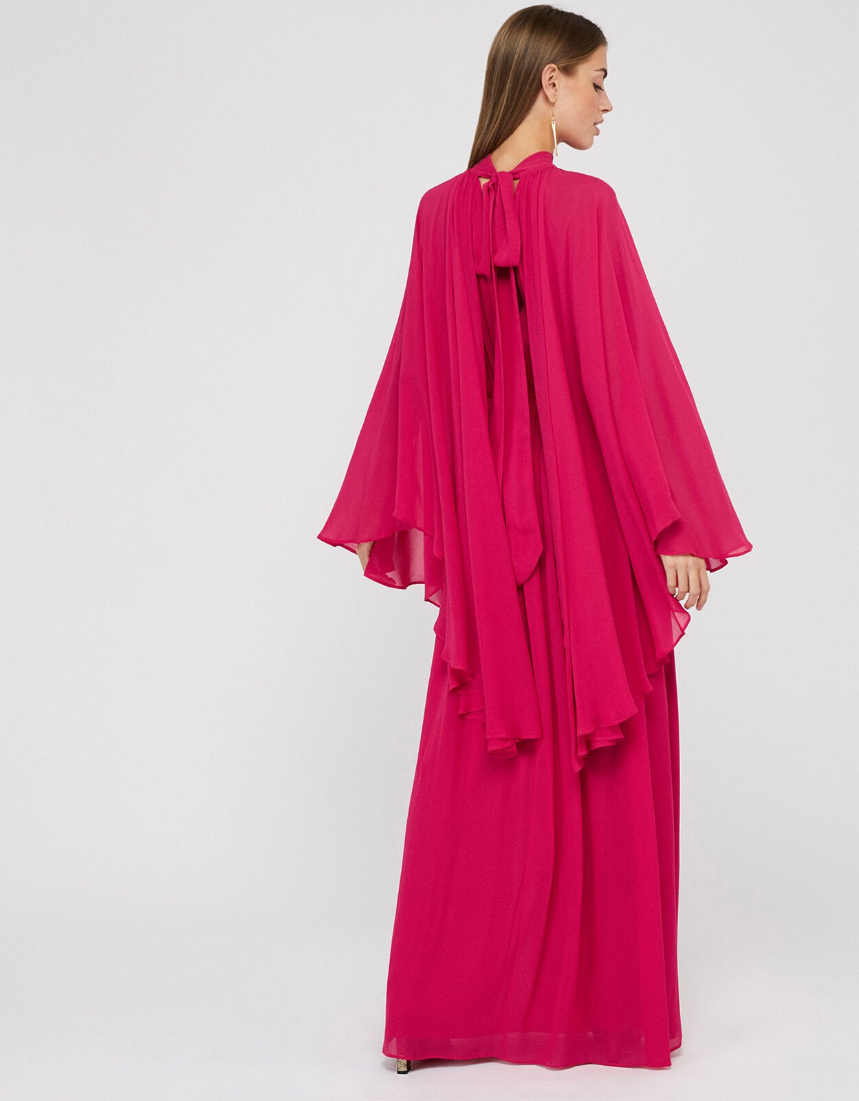 Kate Cape Maxi Dress Pink