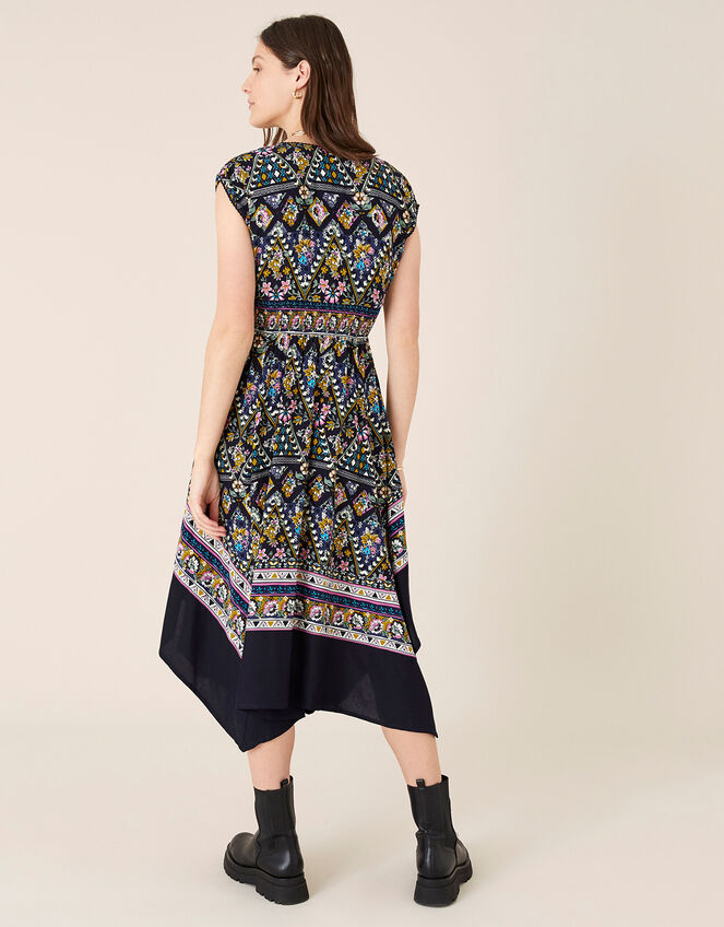 Pablo Contrast Print Hanky Hem Dress, Multi (MULTI), large