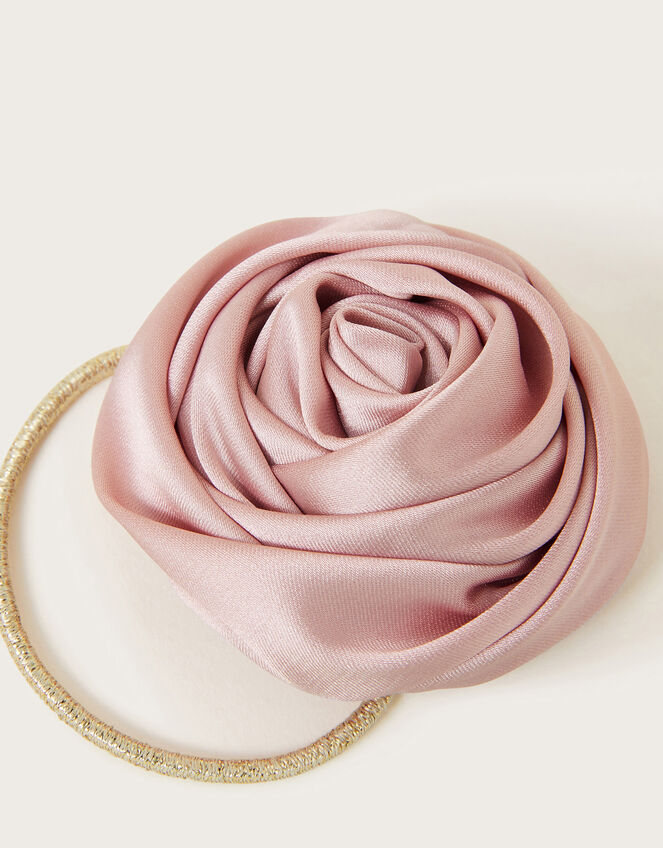 Satin Rosette Hair Band, , large
