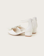 Pearly Bow Two-Part Heels, Ivory (IVORY), large