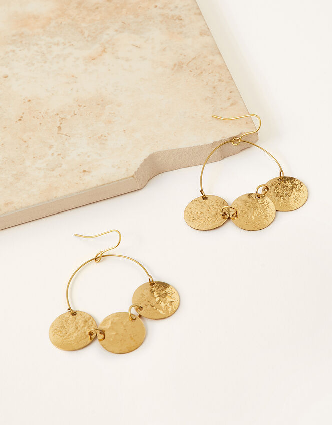 Chloe Coin Hoop Earrings , , large