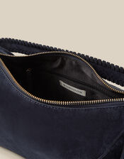 Della Suede Handbag, Blue (NAVY), large