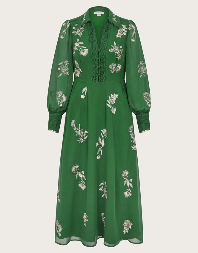 Erica Shirt Dress, Green (GREEN), large