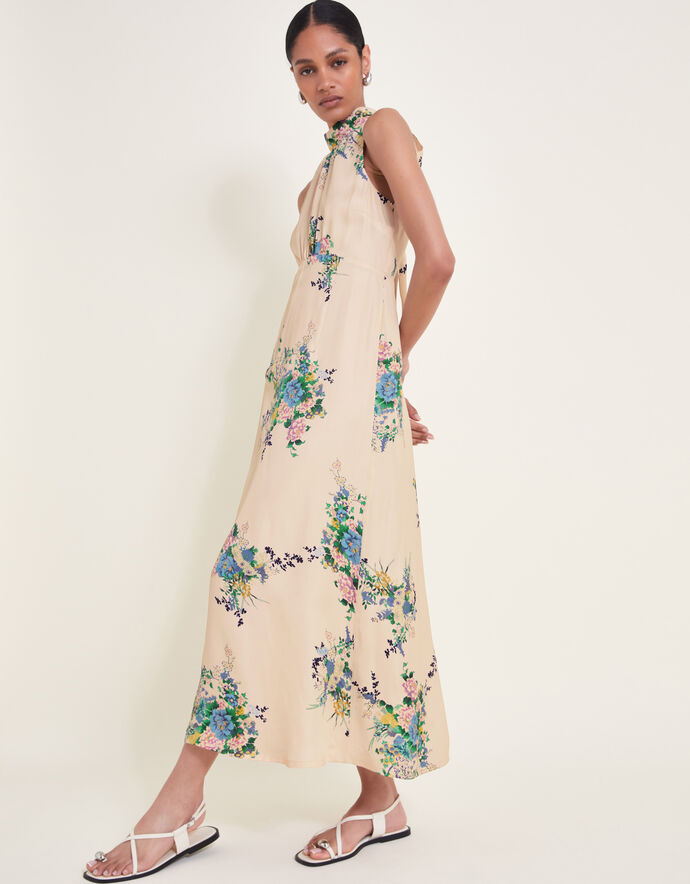 Serenity Halter Neck Luxe Maxi Dress