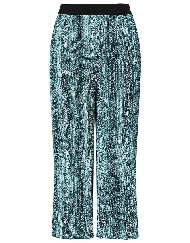 Sydeny Snake Pleated Culottes , Blue (BLUE), large