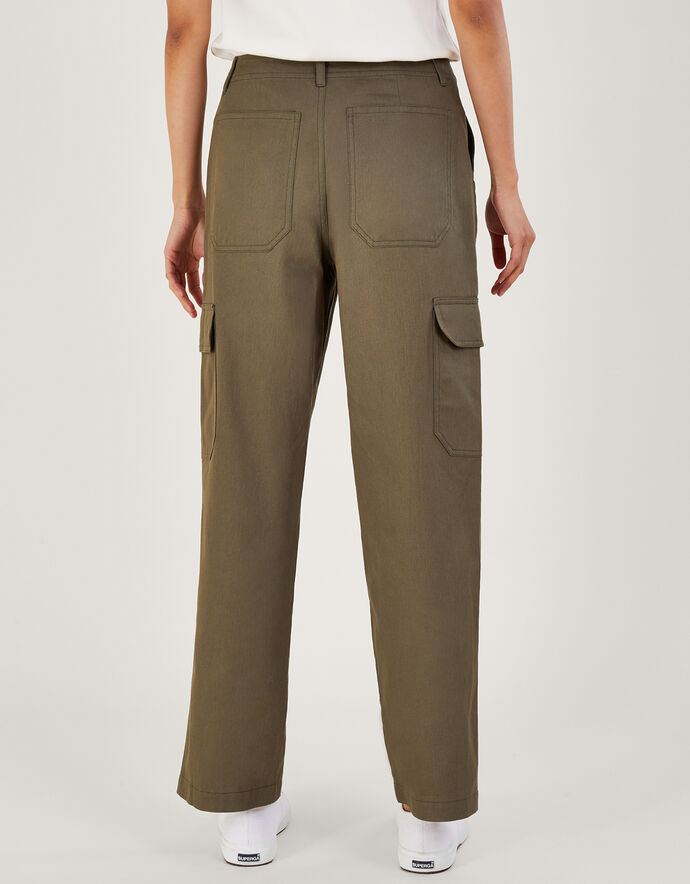 Green cotton summer trousers