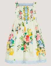 Baby Amalfi Lemon Print Dress, White (WHITE), large